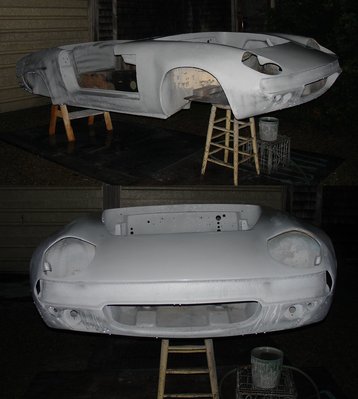 second prime with guide coat front top half sanded.jpg and 